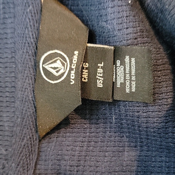 NWOT is a Men's Volcom Blue "Murph Thermal LS" size Large - Picture 4 of 5